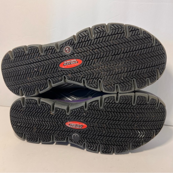 Skechers Work Algonac Alloy Toe Work Slip Resistant Size 6.5 Women’s Purple Flex - Picture 6 of 9